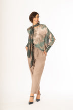 BLUSE MIT BLUMEN- UND PUNKTE-MUSTER, RAGLANÄRMEL - MORE BY SISTE'S