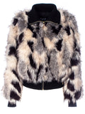 BOMBER PATCHED FAUX FUR - AYFEE