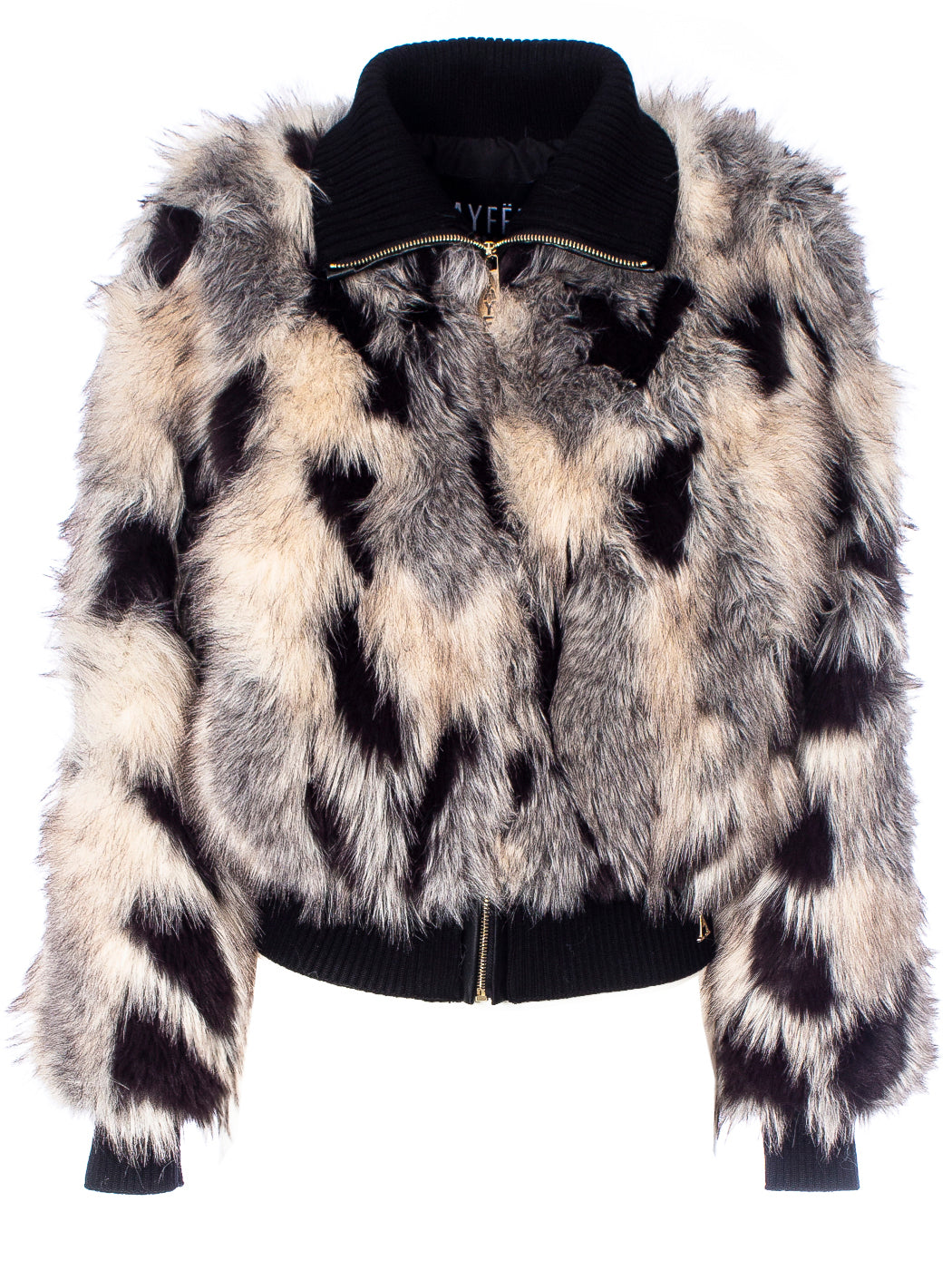 BOMBER PATCHED FAUX FUR - AYFEE