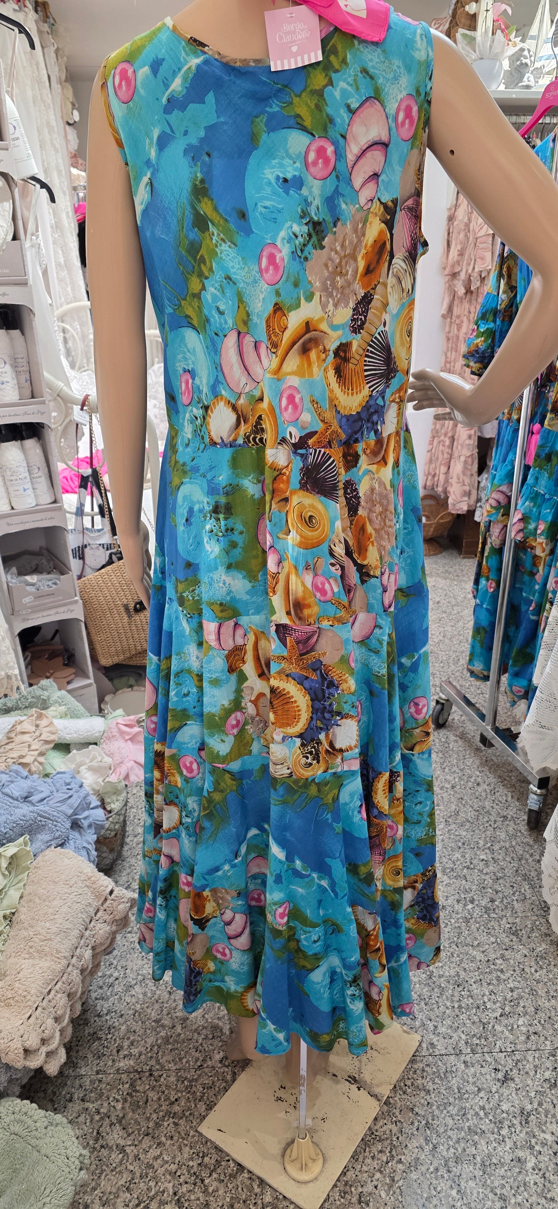 ABITO COTONE LUNGO SPALLA LARGA - POSITANO
