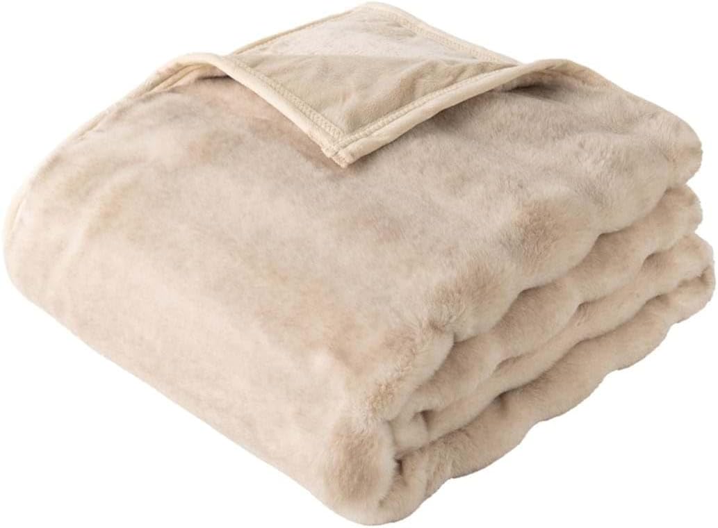 PLAID IN ECO PELLICCIA - BLANC MARICLO'