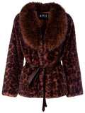 GIACCA MIDI FAKE FUR ANIMALIER - AYFEE
