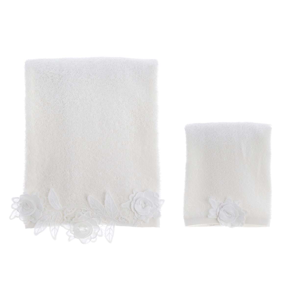 COPPIA ASCIUGAMANI - BLANC MARICLO'