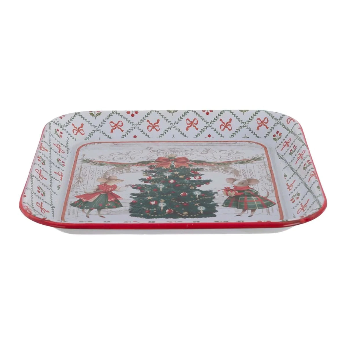 VASSOIO IN LATTA CON TOPINE - BLANC MARICLO'