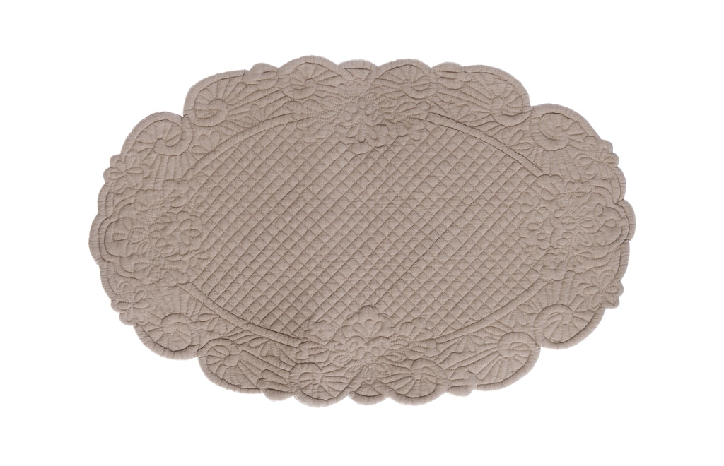 OVAL PLACE MAT - BLANC MARICLO'