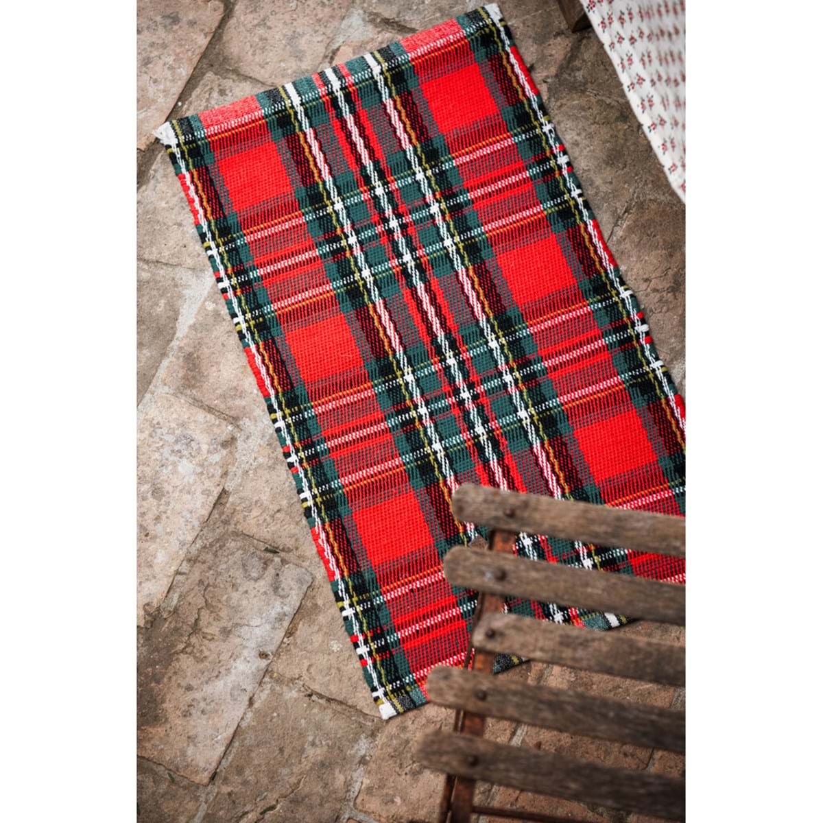 TAPPETO FANTASIA TARTAN  - BLANC MARICLO'