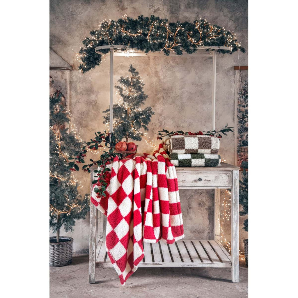 PLAID SHERPA - BLANC MARICLO'