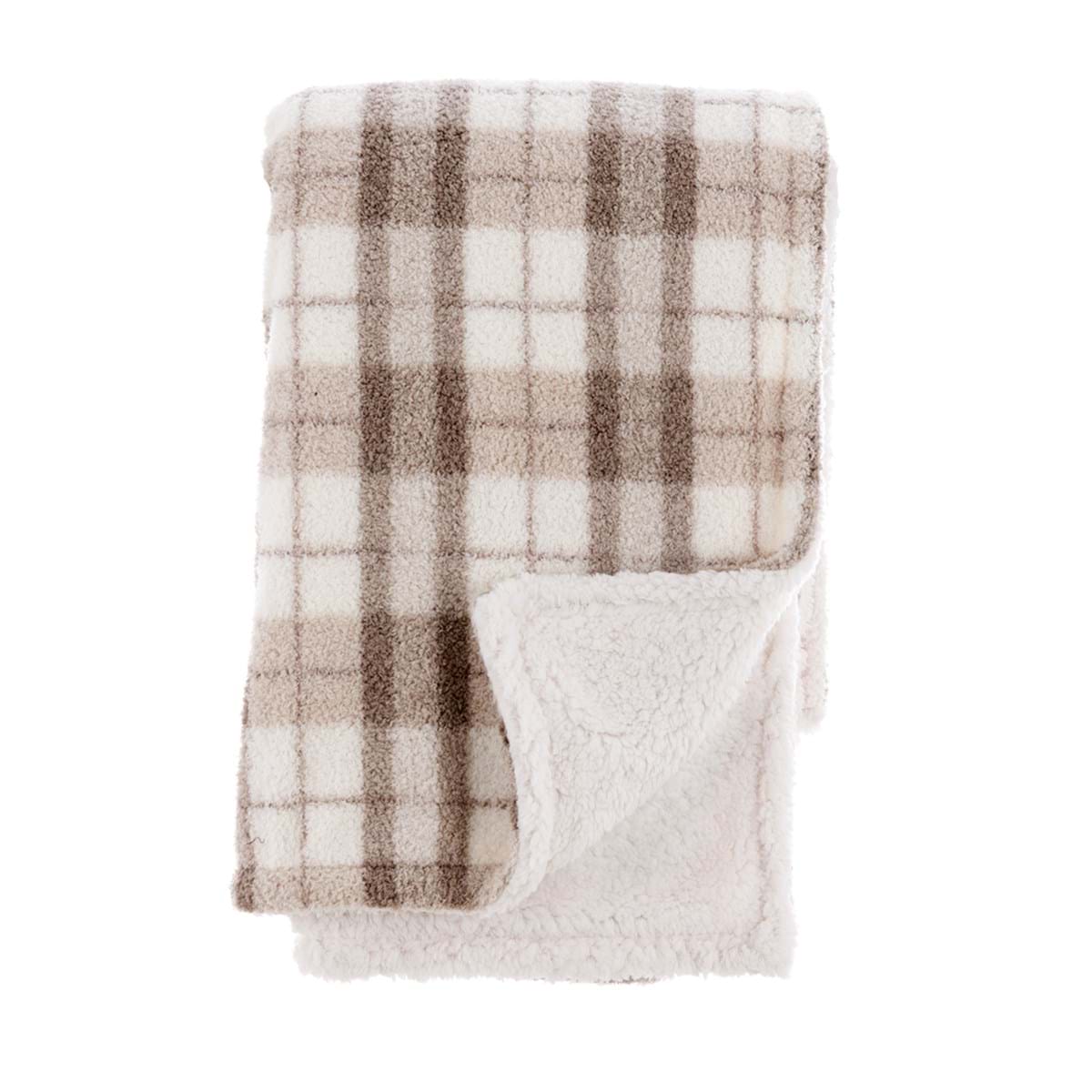 PLAID SHERPA - BLANC MARICLO'