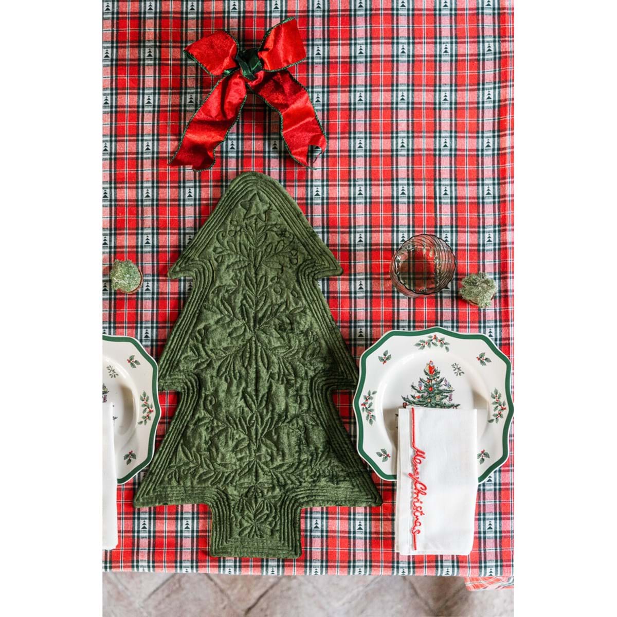 SET 4 TOVAGLIOLI CON RICAMO - BLANC MARICLO'