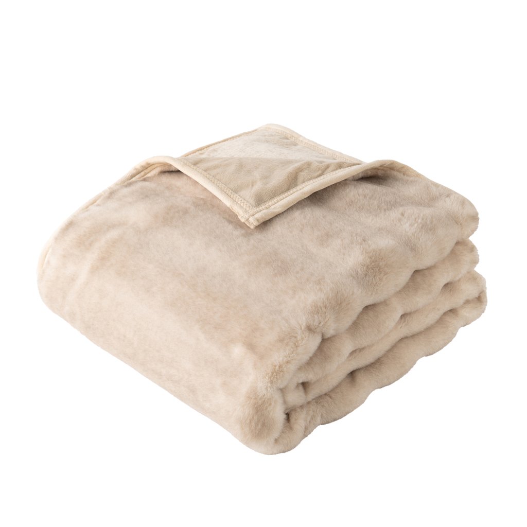 LUXUS-PELZIMITAT-DECKE - BLANC MARICLO'