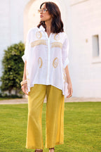 PANTALONI IN MISTO LINO NAXOS - DAVID
