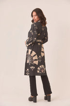 KIMONO LUNGO CON STAMPE MISTE - NKN