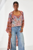KIMONO A STAMPA FLOREALE - NKN