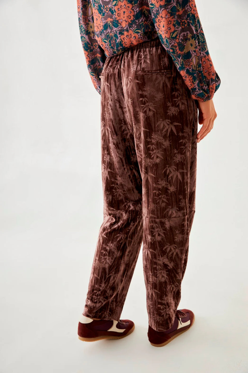 PANTALONI IN VELLUTO PALMERITAS  - NUD