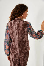 GILET IN VELLUTO PALMERITAS - NUD