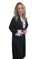CAMICIA NOTTE CON PIZZO DAVANTI