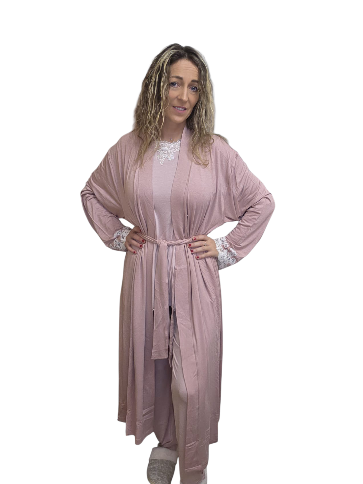 VESTAGLIA CON PIZZO