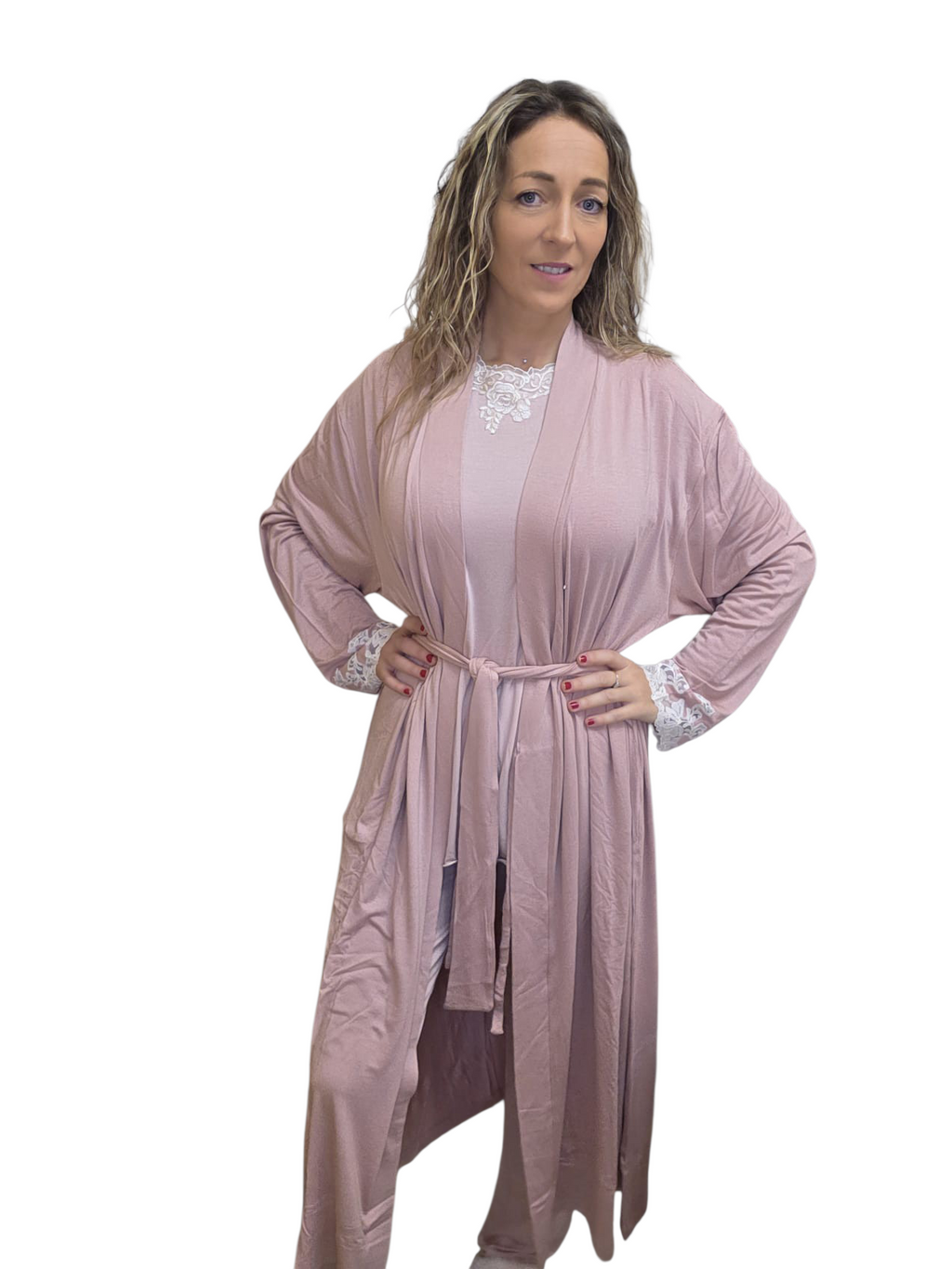 VESTAGLIA CON PIZZO