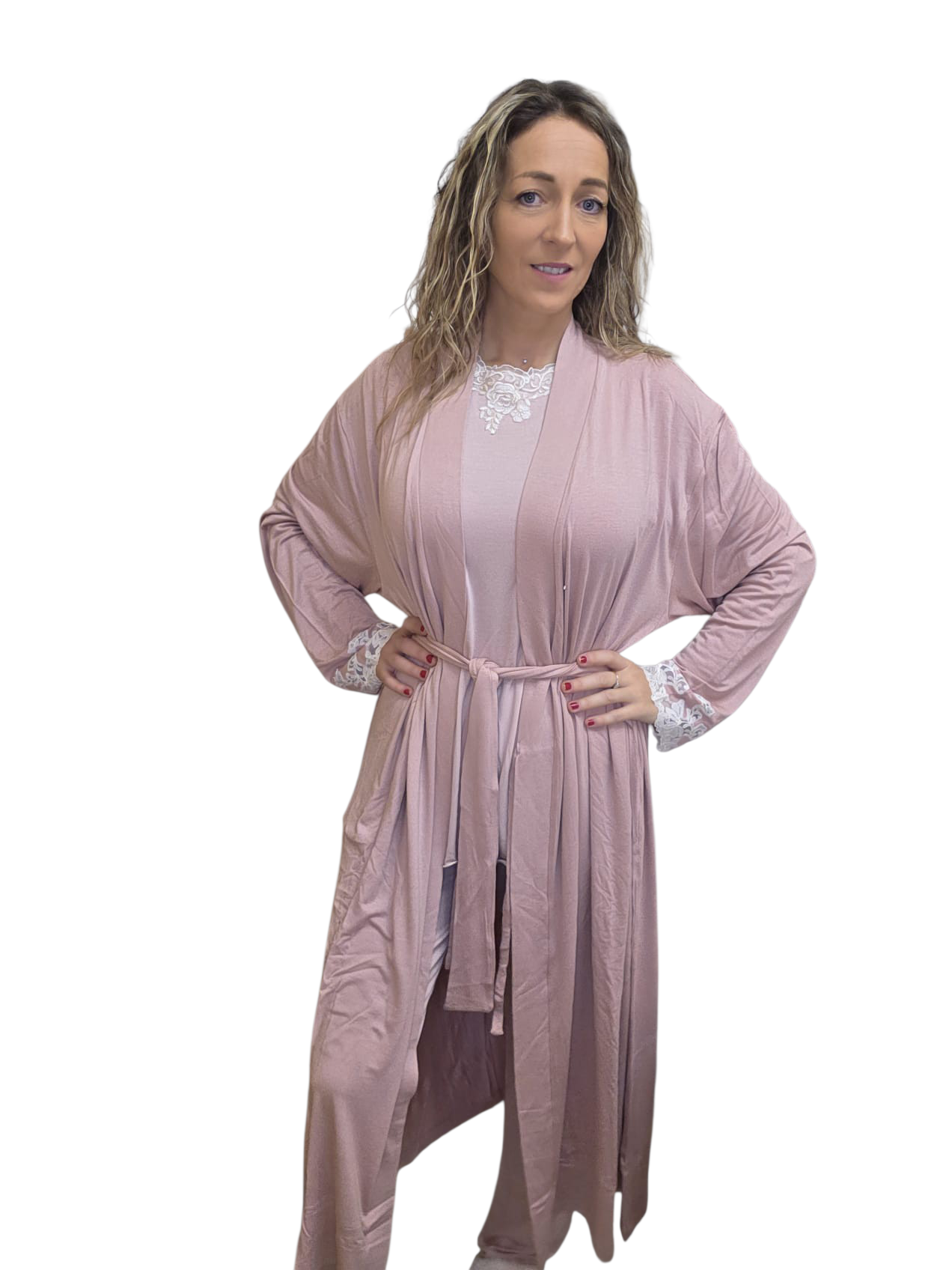 VESTAGLIA CON PIZZO