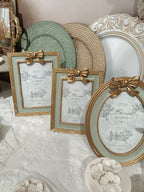 PORTAFOTO AMOR ET MEMORIA- FIOCCO ANTICATO  -  BLANC MARICLO'