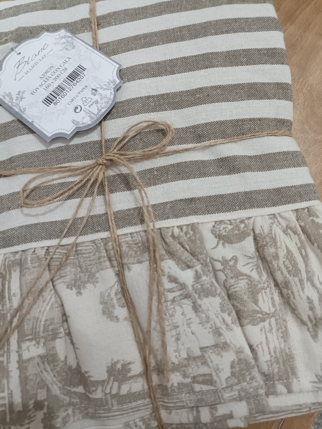 TOVAGLIA RETTANGOLARE CON GALA - BLANC MARICLO'