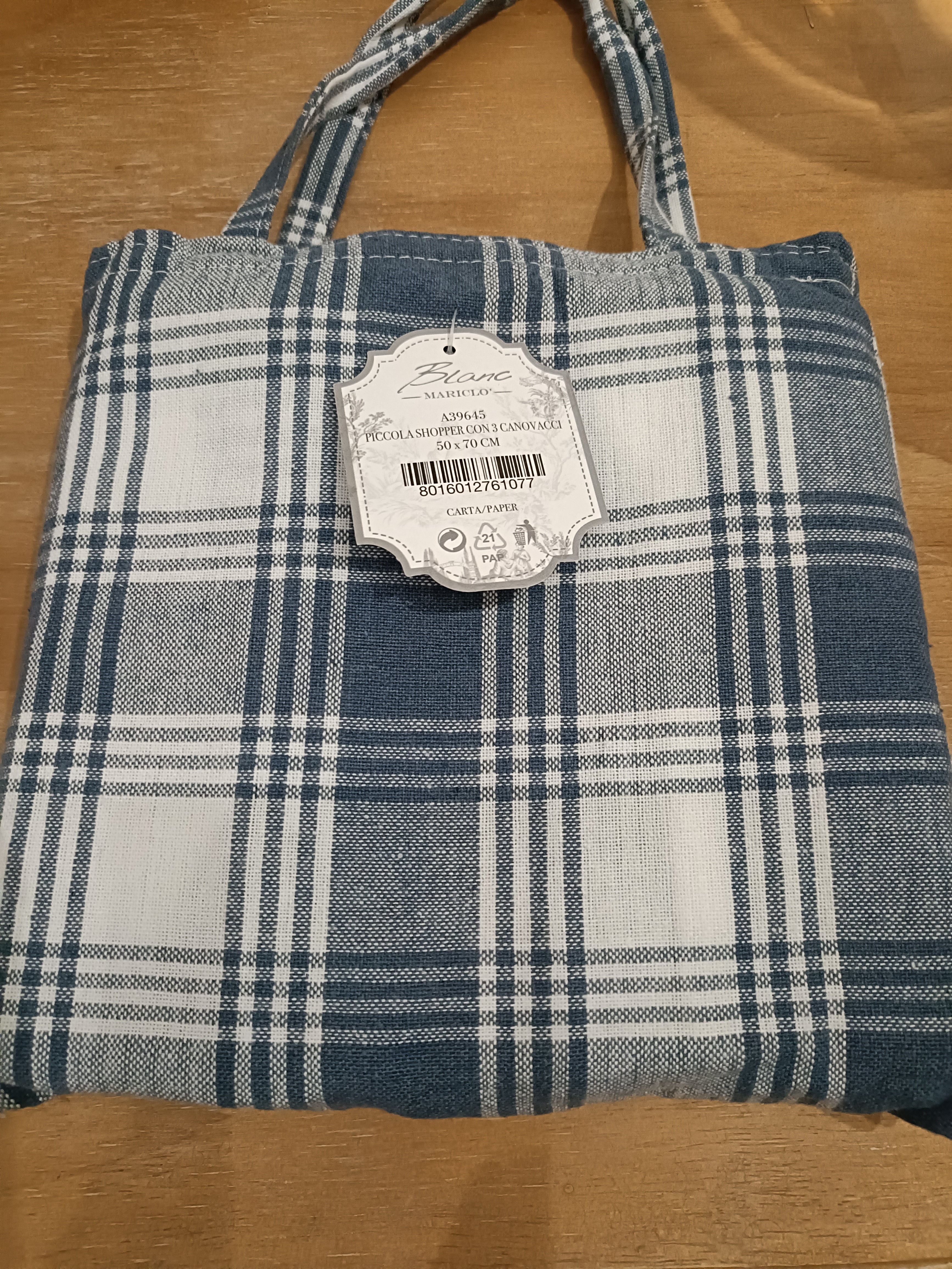 PICCOLA SHOPPER CON 3 CANOVACCI - BLANC MARICLO'