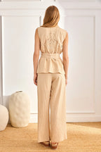 GiLET A RIGHE CON FIOCCO  -  NKN