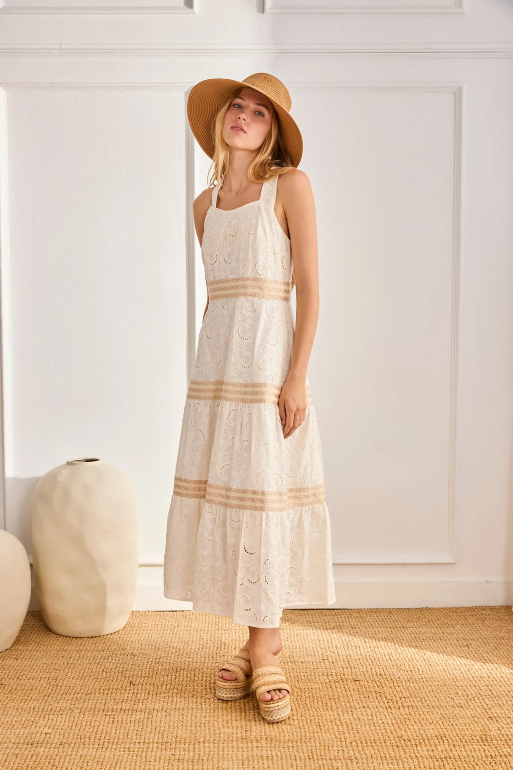 ABITO PAISLEY CON RICAMO E PIZZO  -  NKN