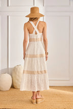 ABITO PAISLEY CON RICAMO E PIZZO  -  NKN