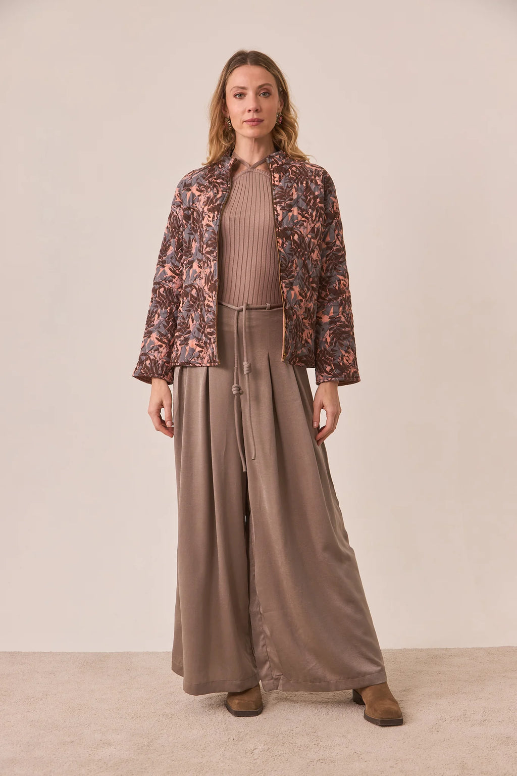 PANTALONI PALAZZO CON PIEGHE - NKN