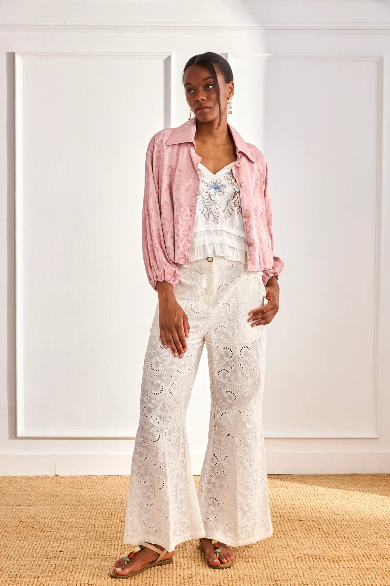 GIACCA JACQUARD CON COLLETTO  -  NKN