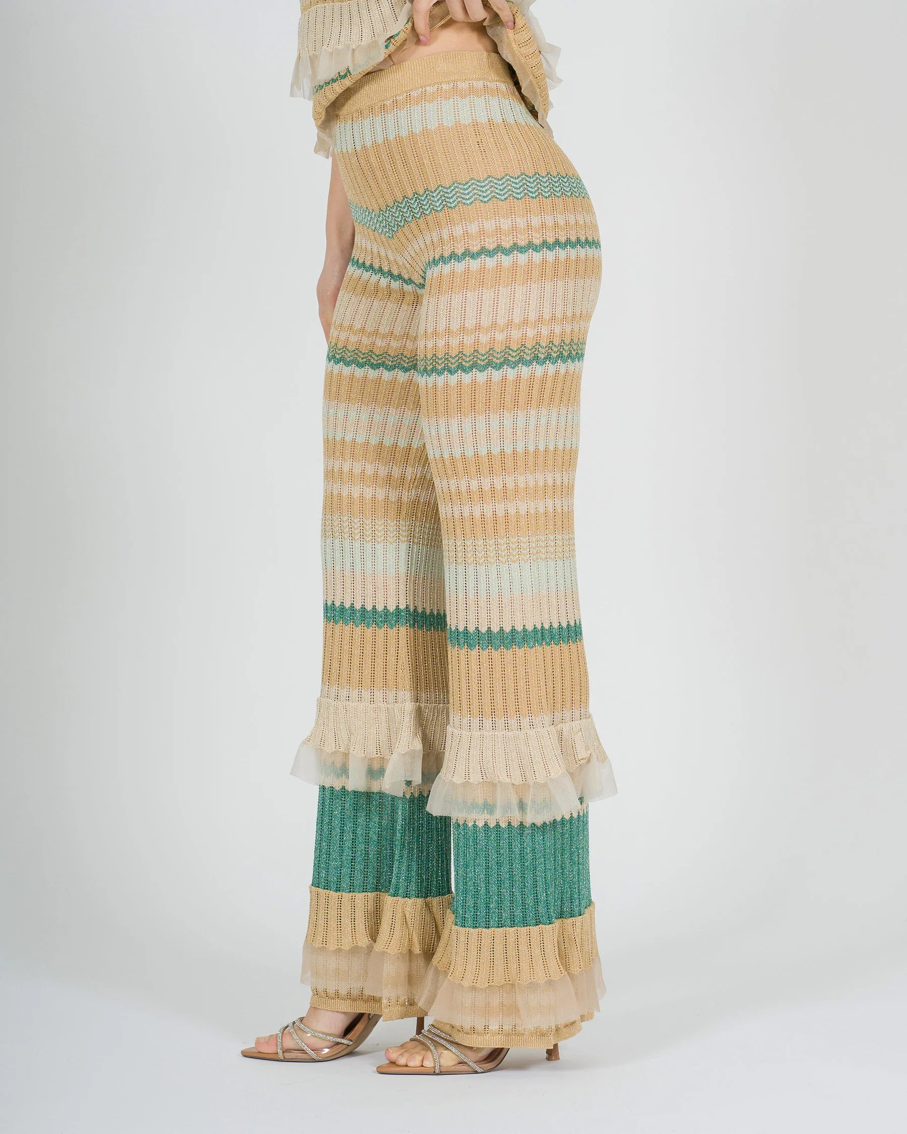 PANTALONE IN MAGLIA LUREX - AMOSA