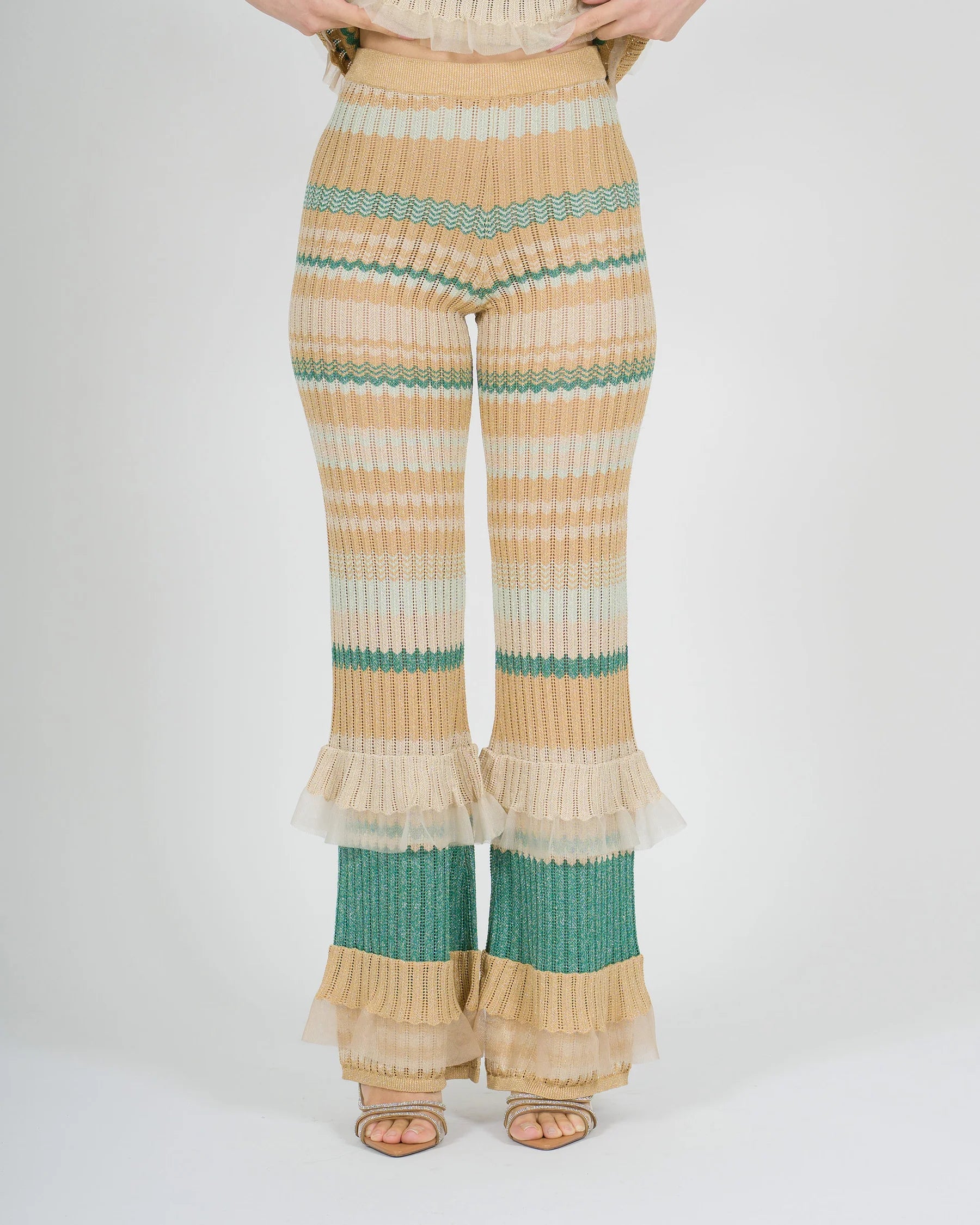 PANTALONE IN MAGLIA LUREX - AMOSA