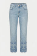 JEANS CON DECORI IN PIZZO  -  AMOSA