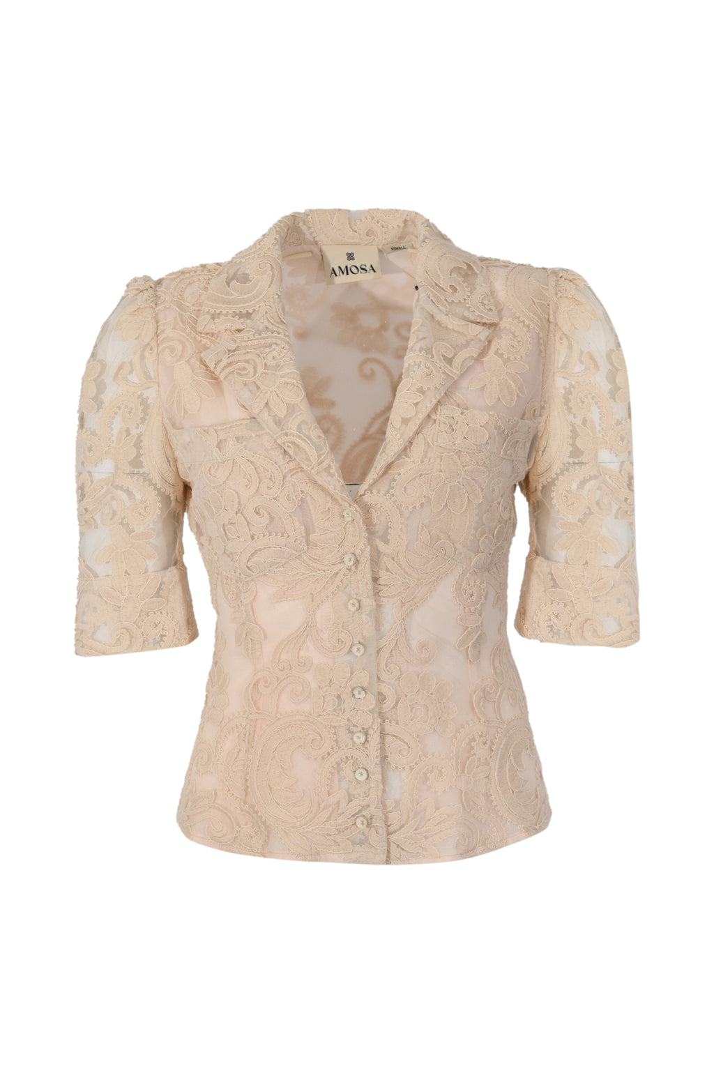 CAMICIA EFFETTO BLAZER IN PIZZO - AMOSA