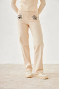 JEANS DETAGLIO FIORI - NUD