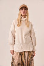 MAGLIONE A COLLO ALTO COMBINATO - NKN