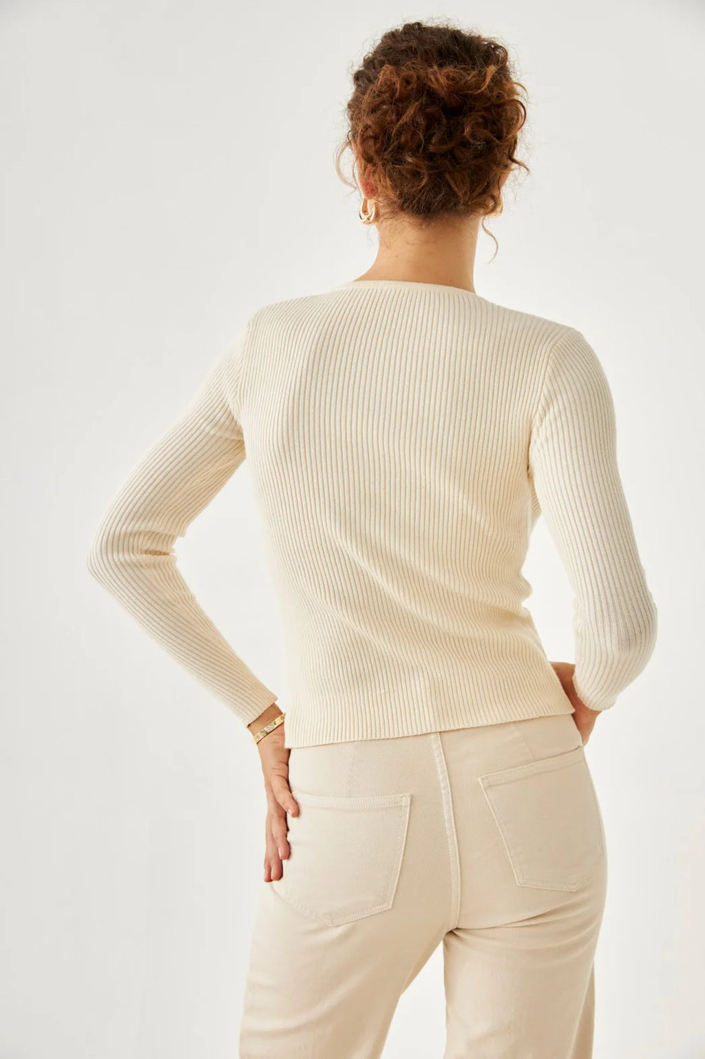 JEANS DETAGLIO FIORI - NUD