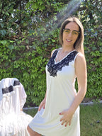 CAMICIA DA NOTTE SPALLA LARGA