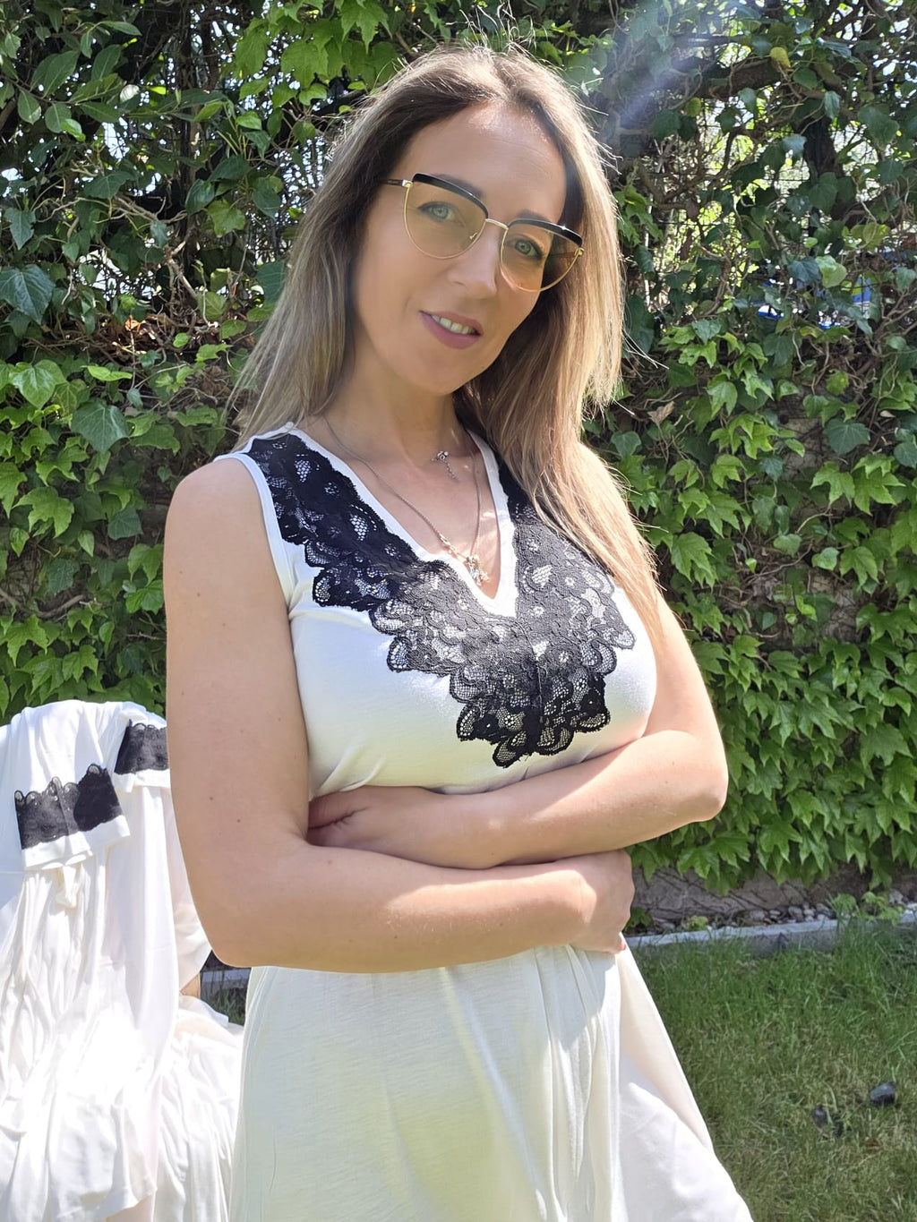 CAMICIA DA NOTTE SPALLA LARGA