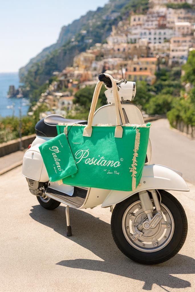 BORSA MARE IN CANVAS - POSITANO