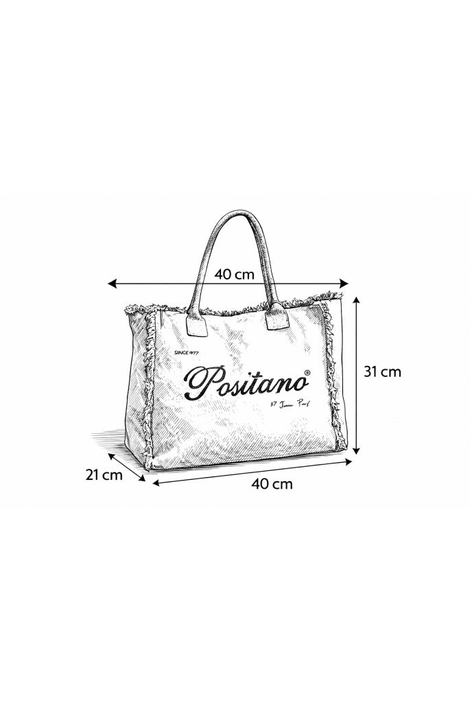 BORSA MARE IN CANVAS - POSITANO