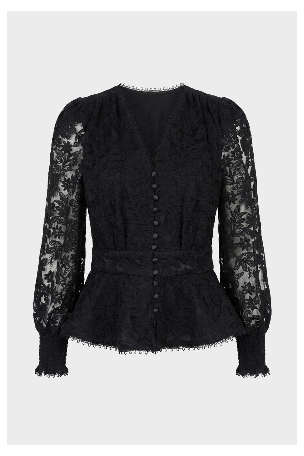 CAMICIA CON BOTTONI IN PIZZO - AMOSA
