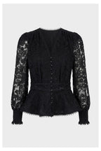 CAMICIA CON BOTTONI IN PIZZO - AMOSA