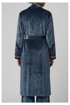 VELVET KIMONO WITH EMBELLISHMENT - AMOSA