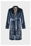 VELVET KIMONO WITH EMBELLISHMENT - AMOSA