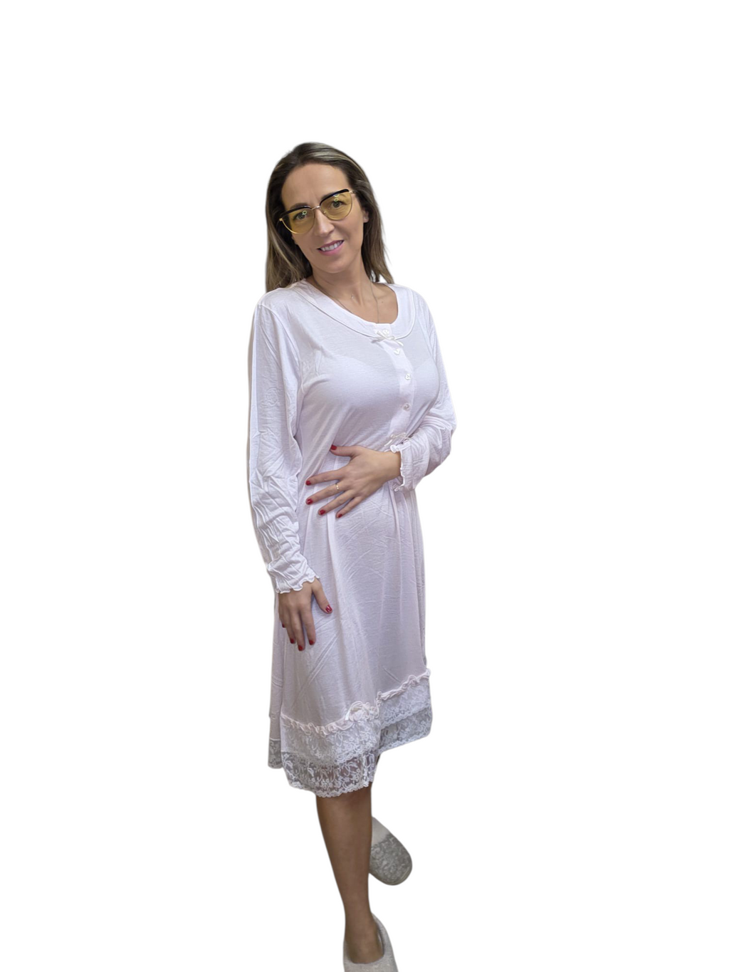 CAMICIA NOTTE CON BOTONI