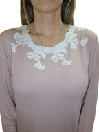 CAMICIA NOTTE CON PIZZO