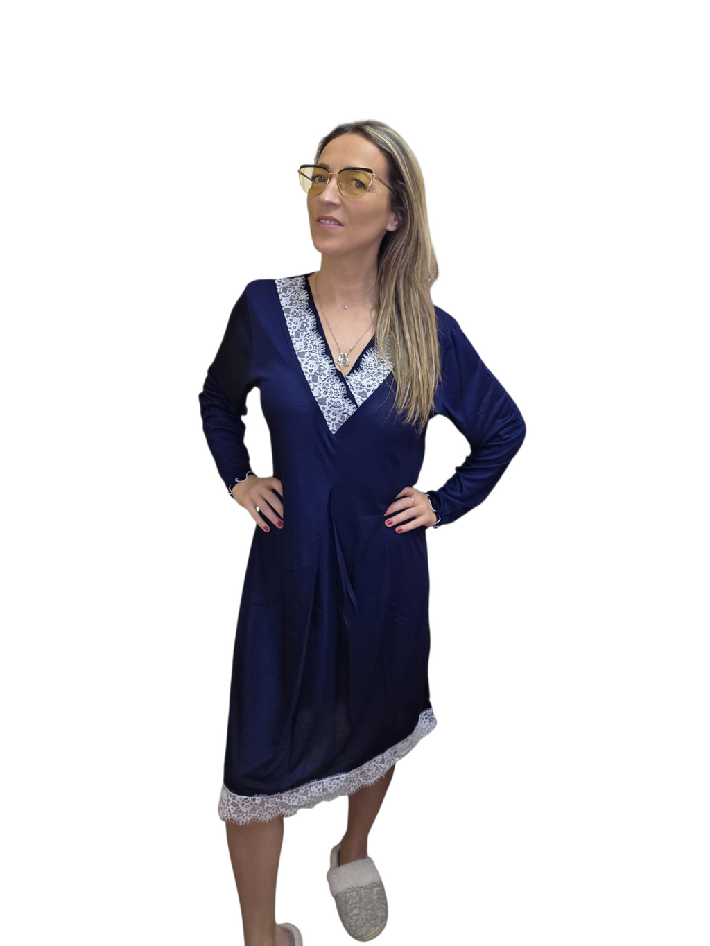 CAMICIA NOTTE CON BUGIA DAVANTI