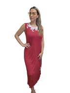 CAMICIA NOTTE SMANICATTA CON PIZZO